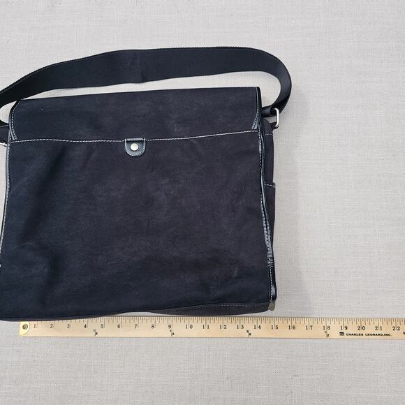 Kenneth Cole New York Messenger Laptop Briefcase Bag Black Large Adj Strap - Picture 3 of 10